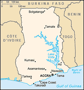Map of Ghana